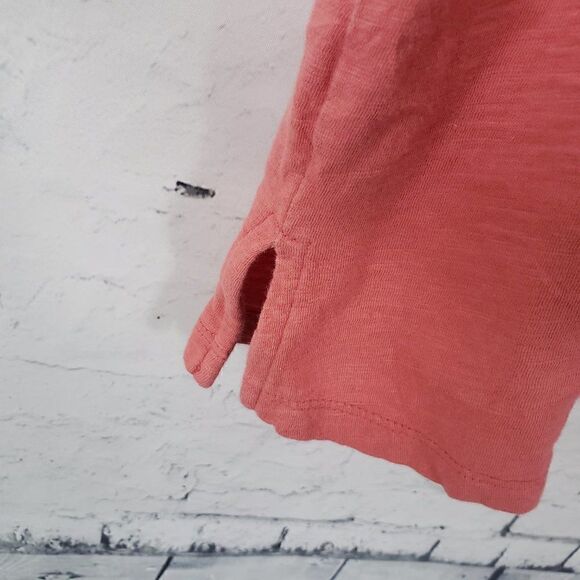 Old Navy Dress Size M Orange Side Ties Adjustable Waist Casual 100% Cotton Fall - Picture 5 of 6